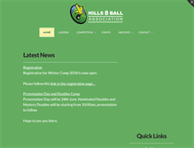 Tablet Screenshot of hills8ball.org.au